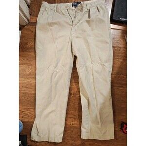 Vintage Polo Ralph Lauren Andrew Pants Mens 35x27 Tan Pleated Chino Preppy Y2K